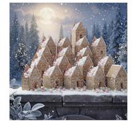 Gingerbread House Gift Basket, Festive Gingerbread Design and Easy to Assemble, Diy Advent Holiday Gifts for Simply As A Delightful Display Home Large Holiday Cardboard Cottage Shaped Box(20PCS)