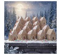 Gingerbread House Gift Basket, Festive Gingerbread Design and Easy to Assemble, Diy Advent Holiday Gifts for Simply As A Delightful Display Home Large Holiday Cardboard Cottage Shaped Box(15PCS)