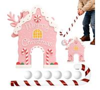 Gingerbread House Golf | Christmas Candy Cane Game Set,Interactive Golf Toy Set - for Holiday Party Outdoor Indoor Family Yard Celebration Gathering Living Room Camping Picnic