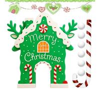 Gingerbread House Golf | Christmas Gingerbread Game Set | Interactive Golf Toy Set,for Party Holiday Gathering Outdoor Indoor Living Room Camping Picnic Family Yard Celebration