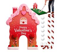 Gingerbread House Golf Game,Funny Portable Indoor Outdoor Holiday Mini Toy - Mini Golf Course Set Christmas | for Home Room Party Gatherings Carnival Office Decor