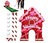 Gingerbread House Golf - Heart Romantic Valentines Toys | Party Games Gingerbread Golf Interactive Toys,for Party Holiday Indoor Outdoor Club Yard Sports Kids Adults Family