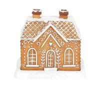 Gingerbread House Incense Burner, Resin Snowy Roof Cabin Incense Holder Christmas Decorations for Meditation, Natural Aromatherapy Ornaments for Indoors to Fragrance, Home Festival Decor (B)