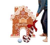 Gingerbread House Mini Golf Game, Funny Christmas Golf Toy Kit With Candy Sticks, Indoor Christmas Putting Toy, Festive Family Activity For Holiday Gatherings & Parties
