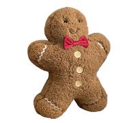 Gingerbread House Pillow - Christmas Theme Plush Pillow, Adorable Gingerbread Man Decoration | Festive Gingerbread Plush Toy for Holiday Parties, Cozy Pillow Cases, Cute Gingerbread Decorations