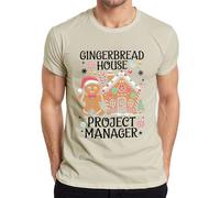 Gingerbread House Project Manager Gift Idea Men's T-Shirt, natural, M