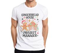 Gingerbread House Project Manager Gift Idea Men's T-Shirt, White, M