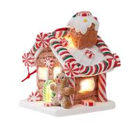 Gingerbread House Tree Decoration - Luminous Christmas Decorations Gingerbread Decoration Made of Soft Clay, Fairytale Candy House for the Children's Room