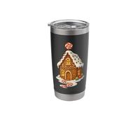 Gingerbread House with Candy Cane Path Stainless Steel Insulated Tumbler