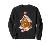 Gingerbread House With Candy Cane Path Sweatshirt