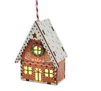 Gingerbread House With Christmas Lights - Christmas Gingerbread House Off, Gingerbread House Pendant Off - Gingerbread House With Christmas Lighting. Luminous Gingerbread House Off, Construction