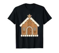 Gingerbread House with Cookie Figure T-Shirt