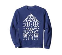 Gingerbread House With Decorative Icing Christmas Sweatshirt