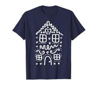 Gingerbread House with Decorative Icing Christmas T-Shirt