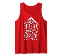 Gingerbread House with Decorative Icing Christmas Tank Top