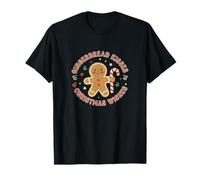 Gingerbread Kisses Christmas Wishes T-Shirt