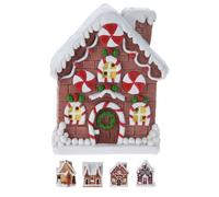 Gingerbread LED Christmas House | Christmas Village Festive Light-up House 10cm