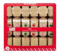 Gingerbread Luxury Crackers 6pk - Bring The Magic Of Christmas To Your Table Or Tree With This Pack Of Gingerbread Luxury Crackers