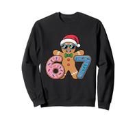 Gingerbread Man 67 Birthday Donut Christmas Meme Six Seven Sweatshirt
