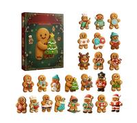 Gingerbread Man Advent Calendars 2025, 24-Day Christmas Countdown Calendar, With 24 Acrylic Gingerbread Man Pendant, Present For Children, Family, Baking Enthusiasts