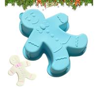 Gingerbread Man Baking Tray - Large Silicone Cake Pan Christmas, Non Stick Pie Mould Bakeware Trray | Festive Holiday Bakiing Mold for Cakes Cookiess Brownies Jelly Soap