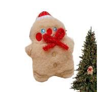 Gingerbread Man Brooch - 2.76x3.94 Inch Plush Gingerbread Man | Plush Gingerbread Man Hat Bow Tie Cookie Brooch | Jewelry Pins for Decorations na