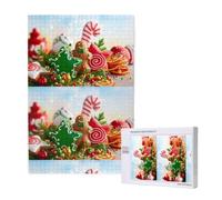 Gingerbread Man Candy,1000 Pieces Adults Puzzle Game Challenging Puzzles,Jigsaw Puzzles