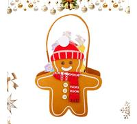 Gingerbread Man Candy Bags - Festive Gingerbread Cookie Bags - Decorative Gift Pouch For Jewelry Candy | Christmas Party Snack