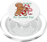 Gingerbread Man Candy Cane Dancing Oh Snap The Sweetest Dip PopSockets PopGrip for MagSafe
