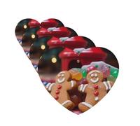 Gingerbread Man Candy Car Air Fresheners Cards Set of 4 Pieces Personalized Car Fresheners Gifts for Men Women Auto Aromatherapy Tablets Hanging Scented Cards for Wardrobe Bathroom