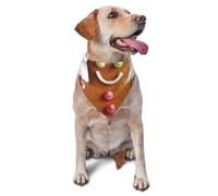 Gingerbread Man Candy Dog Bandana Pet Scarf Accessories for Small Medium Dogs Cats Photo Prop, Triangle Pet Bandanas Adjustable Puppy Bib Washable Dog Kerchief Puppy Neckerchief