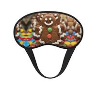 Gingerbread Man Candy Elastic Band Eye Mask for Sleeping, Blackout Sleep Mask Block Light, Comfortable Travel Nap