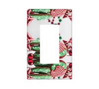 Gingerbread Man Candy Print 1 Gang Single Rocker Wall Panel Light Switch Plate Covers Wall Decor Home Decor For Kitchen Bathroom Bedroom 2.8x4.5 In