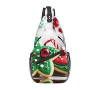 Gingerbread Man Candy Print Crossbody Sling Backpack Sling Bag Travel Hiking Chest Bag | Lightweight Foldable Crossbody Bag