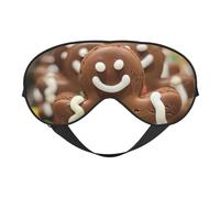 Gingerbread Man Candy Print Eye Mask,Silk-Like Sleep Mask,Night Sleeping Mask for Men Women,for Sleep Relaxation