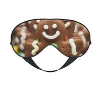 Gingerbread Man Candy Print Functionality Outdoor Travel Eye Mask Breathable Camping Meditation Yoga Friendly