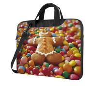 Gingerbread Man Candy Print Laptop Bag For Ultra-Thin Portable Business Casual Single Shoulder Messenger Bags
