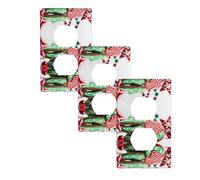 Gingerbread Man Candy Print Power Outlet Cover Interesting Wall Panel Light Switch Cover Bedroom Kitchen Living Room Decorative Dual Power Outlet Wall Panel Light Switch 4.50 "X 2.76"