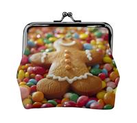 Gingerbread Man Candy Print Versatile Coin Purse Exquisite Mini Wallet Cute Change Pouch for Any Occasion