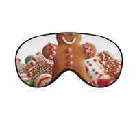 Gingerbread Man Candy Sleep Mask Eye Mask Eye Masks for Sleep Sleep Masks for Women Men Travel Eye Mask Adjustable Sleeping Mask Sleep Mask Blackout Cute Sleep Mask