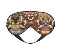Gingerbread Man Candy Super Soft and Comfortable Eyeshade with Adjustable Strap Zero Eye Pressure Eye Cover