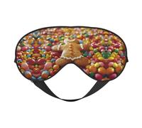 Gingerbread Man Candy Super Soft and Comfortable Eyeshade with Adjustable Strap Zero Eye Pressure Eye Cover