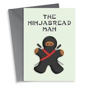 Gingerbread Man Christmas Card | Ninjabread | Cute | Baking
