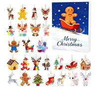 Gingerbread Man Christmas Countdown - 24 Day Toy 2D Acrylic | Cute Gingerbread Hanging Decoration For Holiday, Desk By Of Of