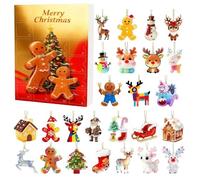 Gingerbread Man Christmas Countdown - 24 Day Toy 2D Acrylic | Cute Gingerbread Hanging Decoration For Holiday, Desk By Of Of