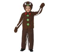 Gingerbread Man Christmas Fancy Dress Costume Kids Unisex Medium - Age 7-9