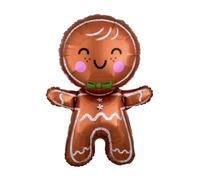 Gingerbread Man Christmas Foil Balloon, 65cm