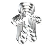 Gingerbread Man Cookie Cutters Shapes Set for Christmas Baking with Assorted Sizes - 5 inch, 4 inch, 3 inch, 2 inch - Stainless Steel