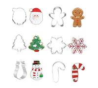 Gingerbread Man Cookie Molds, Cute Christmas Snowman Cookie Stamp - Kitchen Mould Gadgets for Baking Fall Food Lunch Clay Halloween Party Winter