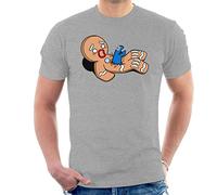 Gingerbread Man Cookie Monster Chest Burster Alien Parody Men's T-Shirt Heather Grey